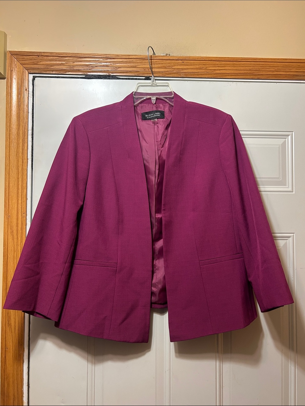 Evan‎ Picone Fuchsia Open-Front Blazer 14